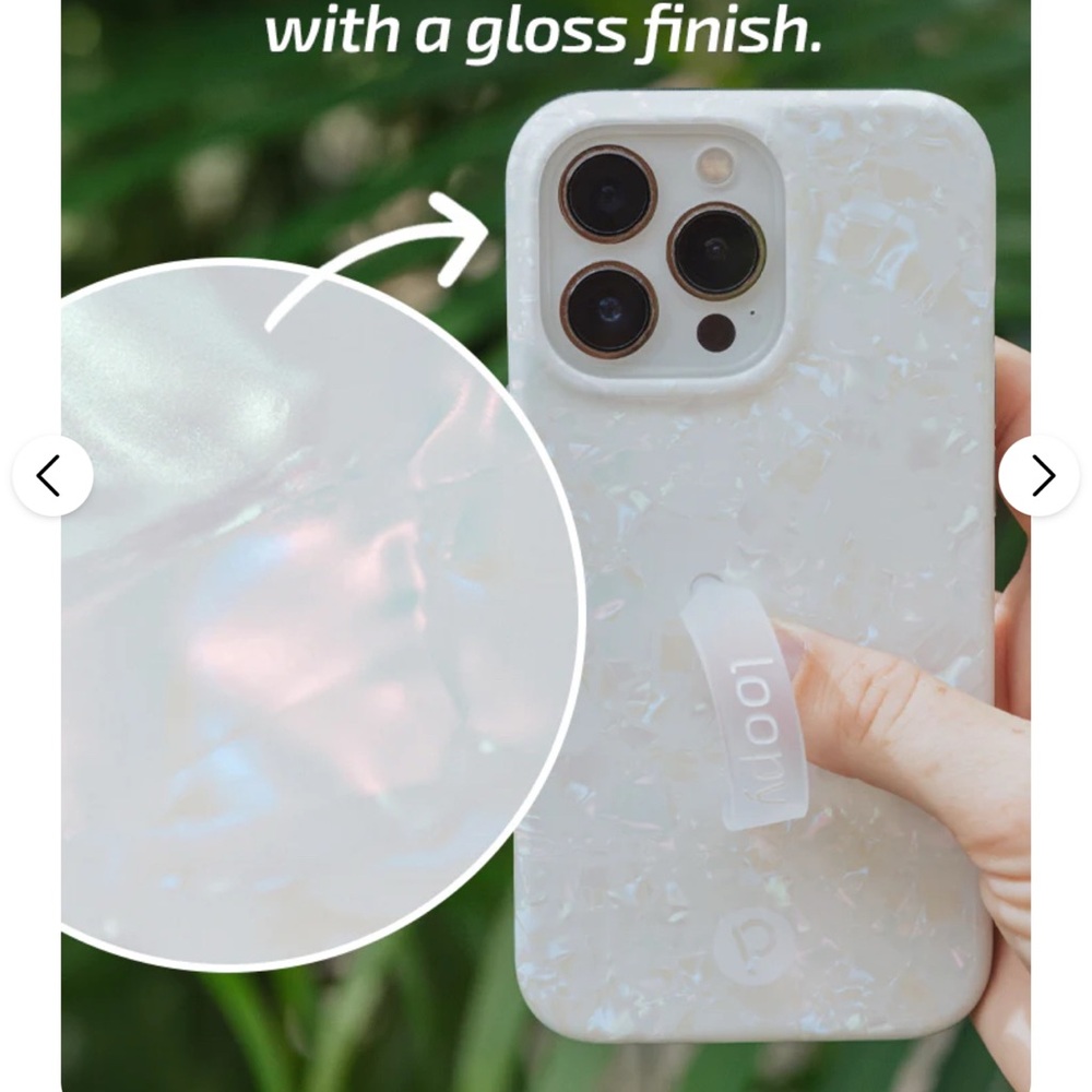 Loopy White Opal Shell iPhone 15 Pro Max Case